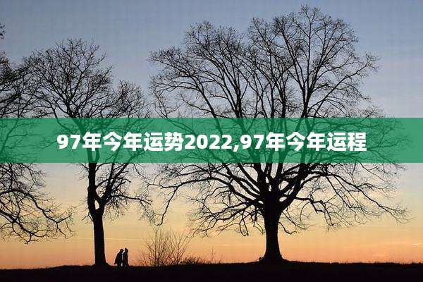 97年今年运势2022,97年今年运程