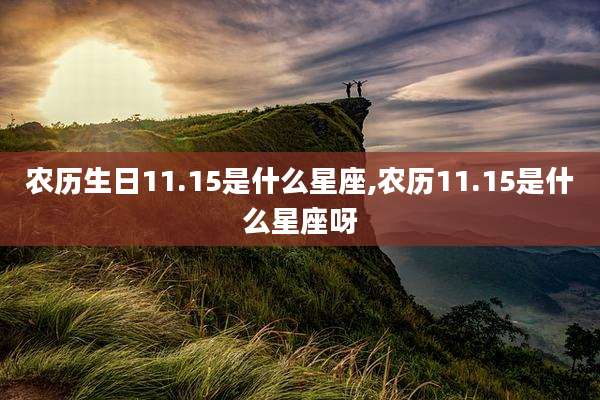 农历生日11.15是什么星座,农历11.15是什么星座呀