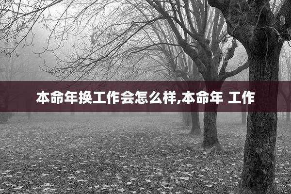 本命年换工作会怎么样,本命年 工作
