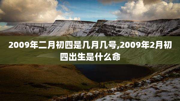 2009年二月初四是几月几号,2009年2月初四出生是什么命