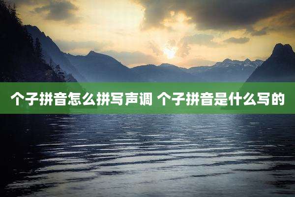 个子拼音怎么拼写声调 个子拼音是什么写的