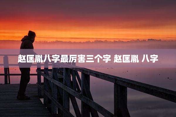 赵匡胤八字最厉害三个字 赵匡胤 八字