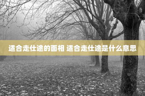 适合走仕途的面相 适合走仕途是什么意思