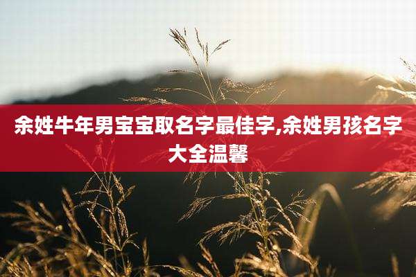 余姓牛年男宝宝取名字最佳字,余姓男孩名字大全温馨