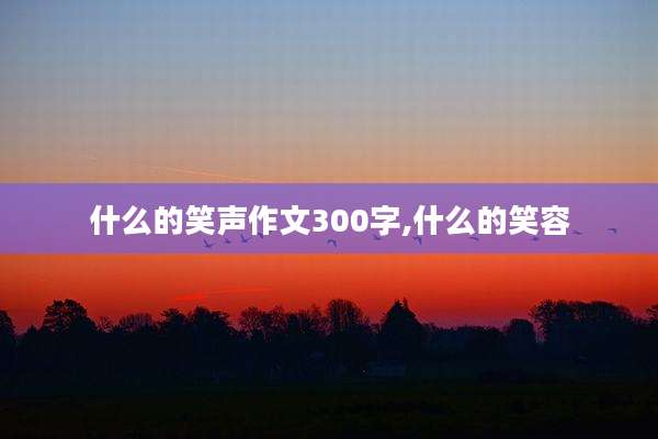 什么的笑声作文300字,什么的笑容