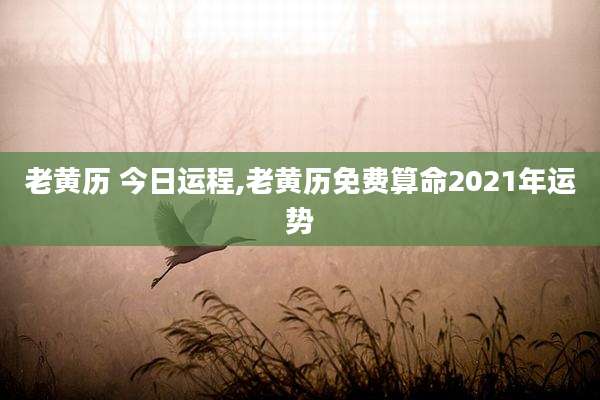 老黄历 今日运程,老黄历免费算命2021年运势