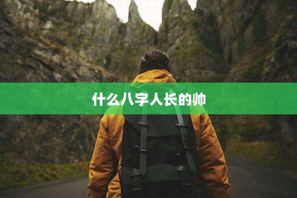 什么八字人长的帅