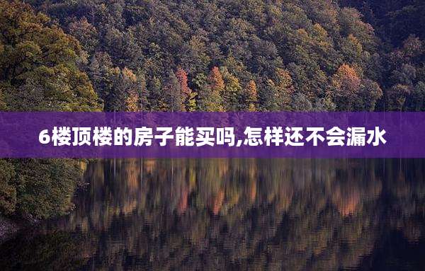 6楼顶楼的房子能买吗,怎样还不会漏水
