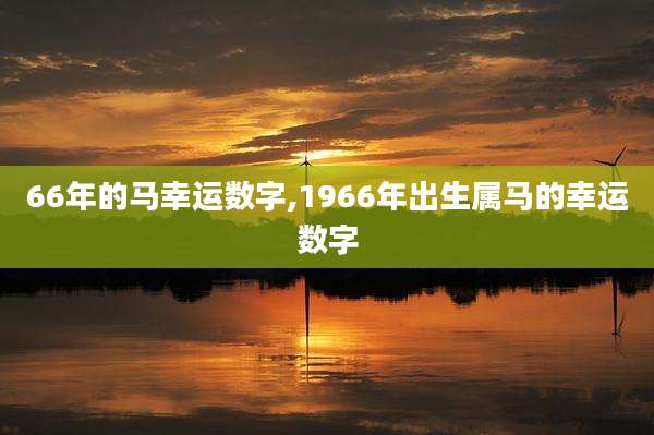 66年的马幸运数字,1966年出生属马的幸运数字