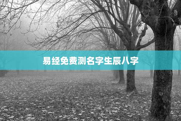 易经免费测名字生辰八字