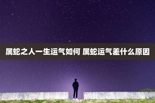 属蛇之人一生运气如何 属蛇运气差什么原因