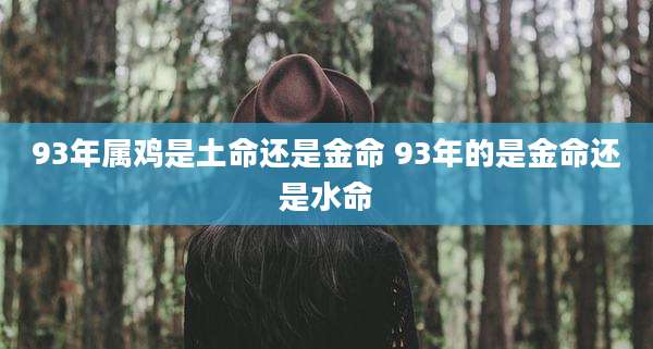 93年属鸡是土命还是金命 93年的是金命还是水命