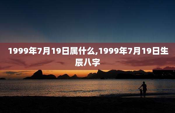 1999年7月19日属什么,1999年7月19日生辰八字