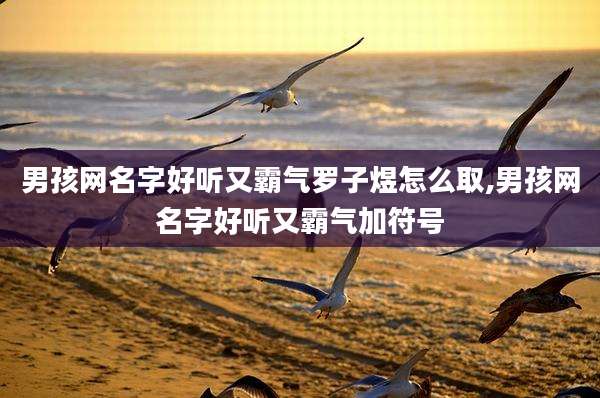 男孩网名字好听又霸气罗子煜怎么取,男孩网名字好听又霸气加符号