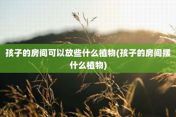 孩子的房间可以放些什么植物(孩子的房间摆什么植物)