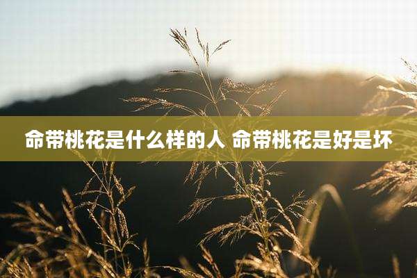 命带桃花是什么样的人 命带桃花是好是坏