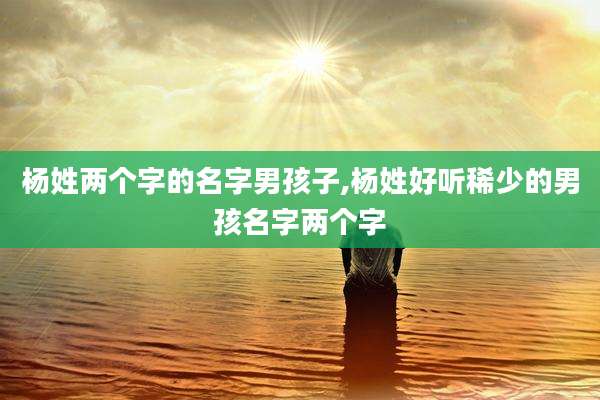 杨姓两个字的名字男孩子,杨姓好听稀少的男孩名字两个字