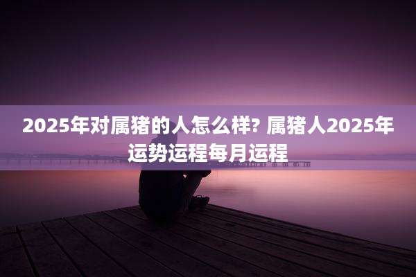 2025年对属猪的人怎么样? 属猪人2025年运势运程每月运程