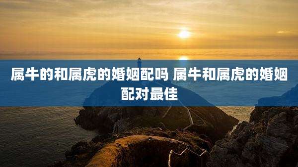 属牛的和属虎的婚姻配吗 属牛和属虎的婚姻配对最佳
