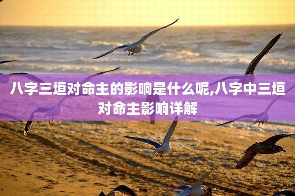 八字三垣对命主的影响是什么呢,八字中三垣对命主影响详解