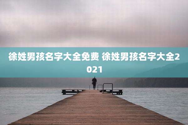 徐姓男孩名字大全免费 徐姓男孩名字大全2021