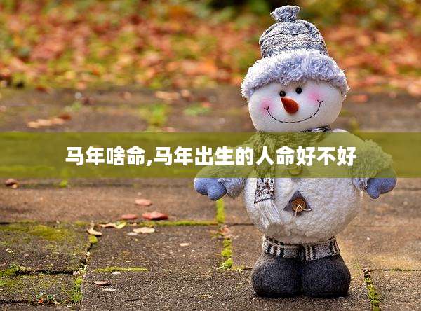 马年啥命,马年出生的人命好不好