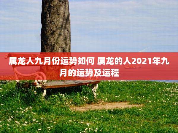 属龙人九月份运势如何 属龙的人2021年九月的运势及运程