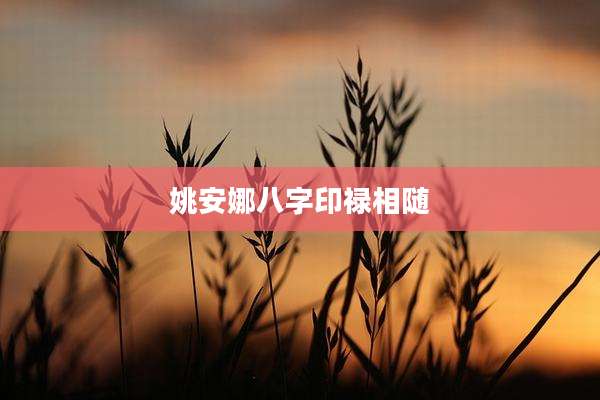 姚安娜八字印禄相随