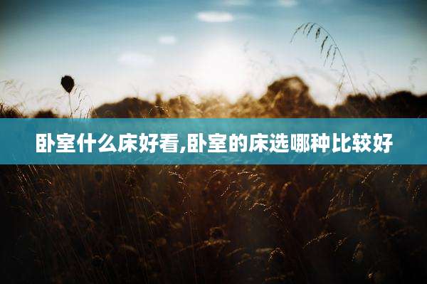 卧室什么床好看,卧室的床选哪种比较好