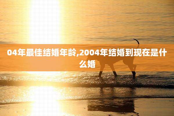 04年最佳结婚年龄,2004年结婚到现在是什么婚