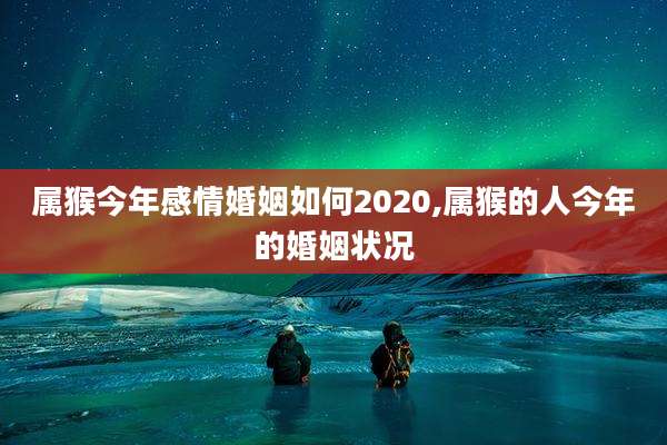 属猴今年感情婚姻如何2020,属猴的人今年的婚姻状况