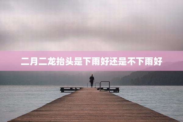 二月二龙抬头是下雨好还是不下雨好