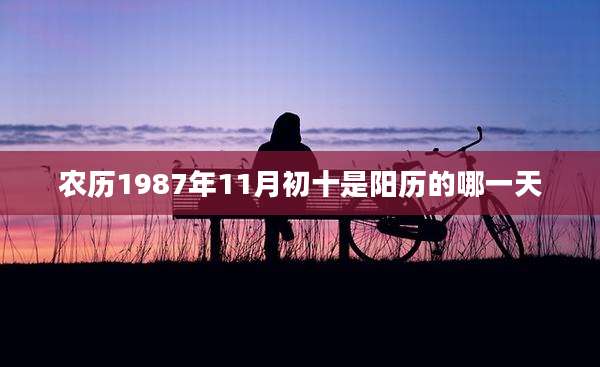 农历1987年11月初十是阳历的哪一天
