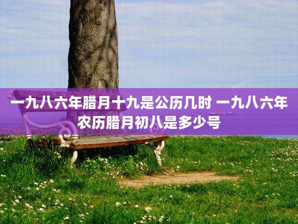 一九八六年腊月十九是公历几时 一九八六年农历腊月初八是多少号