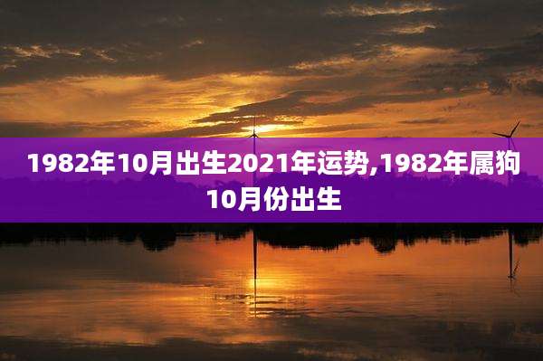 1982年10月出生2021年运势,1982年属狗10月份出生