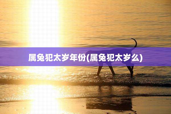 属兔犯太岁年份(属兔犯太岁么)