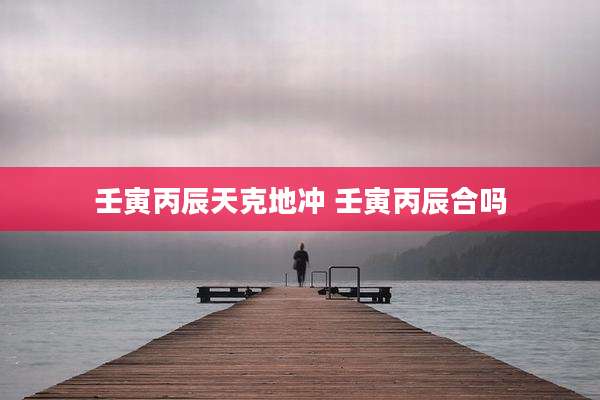 壬寅丙辰天克地冲 壬寅丙辰合吗