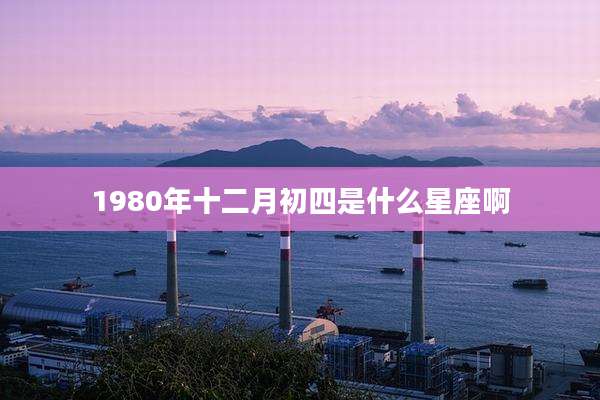 1980年十二月初四是什么星座啊