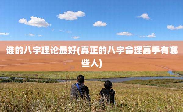 谁的八字理论最好(真正的八字命理高手有哪些人)