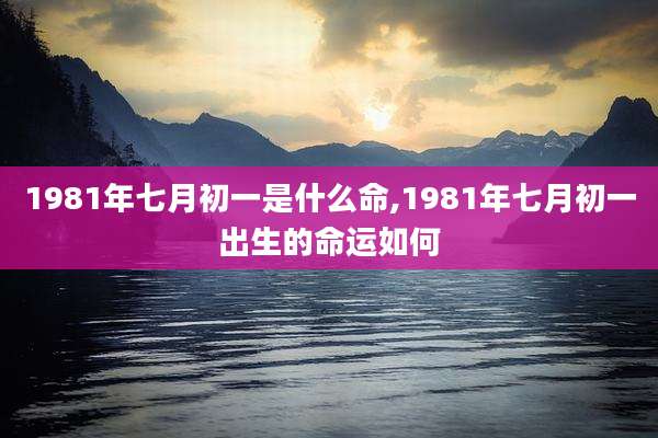 1981年七月初一是什么命,1981年七月初一出生的命运如何