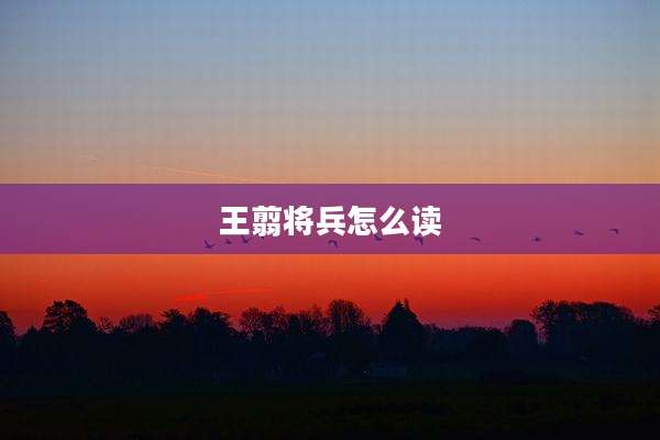 王翦将兵怎么读