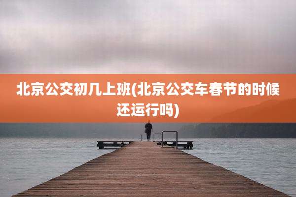 北京公交初几上班(北京公交车春节的时候还运行吗)