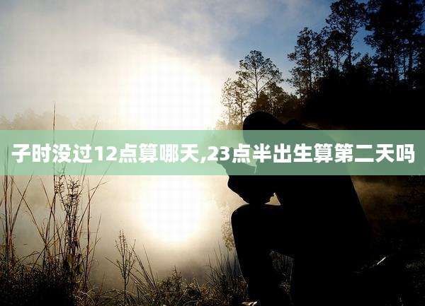 子时没过12点算哪天,23点半出生算第二天吗