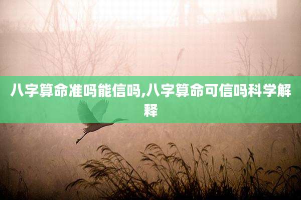 八字算命准吗能信吗,八字算命可信吗科学解释