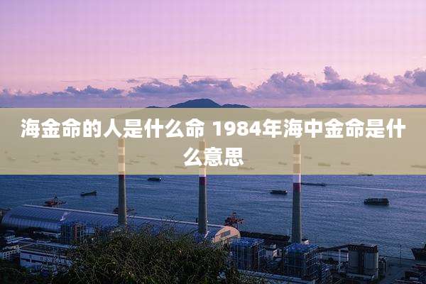 海金命的人是什么命 1984年海中金命是什么意思