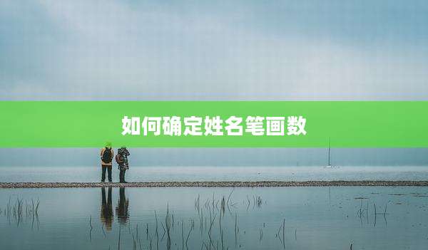 如何确定姓名笔画数