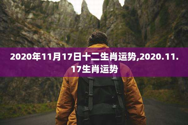 2020年11月17日十二生肖运势,2020.11.17生肖运势