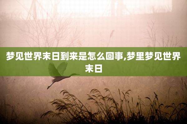 梦见世界末日到来是怎么回事,梦里梦见世界末日