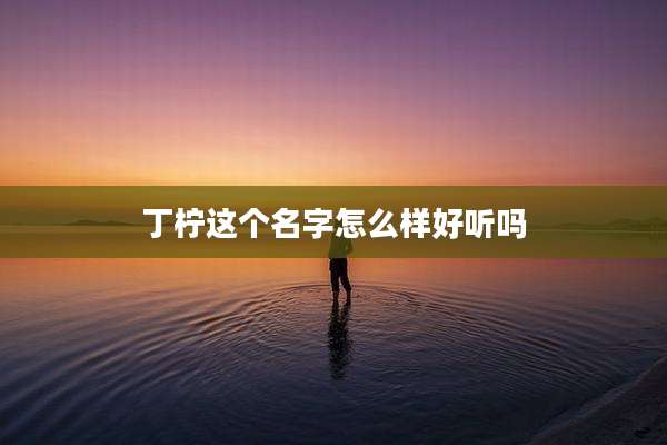 丁柠这个名字怎么样好听吗