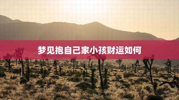 梦见抱自己家小孩财运如何